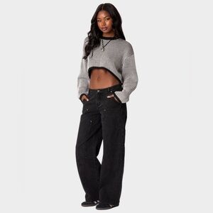 EDIKTED Black Carpenter Jeans